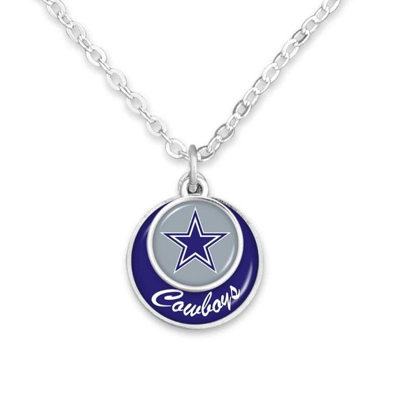 Dallas Cowboys Jewelry Necklace Stacked Disk - Picture 1 of 1